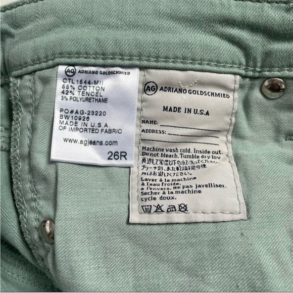 AG Adriano Goldschmied The Stevie Ankle Zip Slim Straight Leg Size 26R - Picture 4 of 6